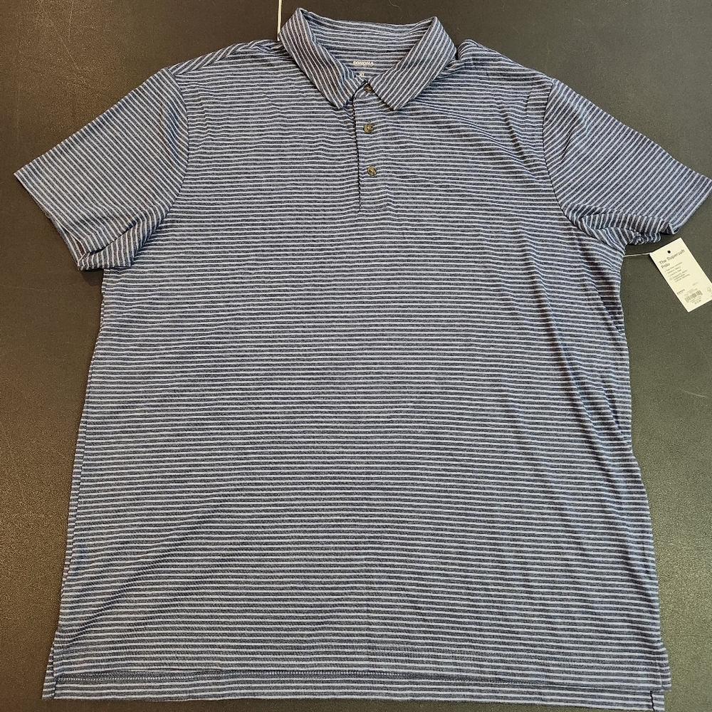 Sanoma Blue Supersoft Polo XL Mens Short Sleeve